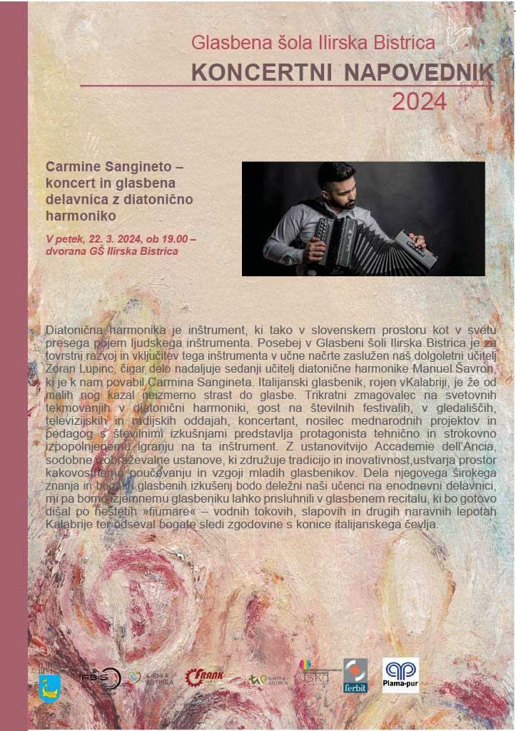 Dogodek št. 4, kn 2024, koncert Carmine Sangineto